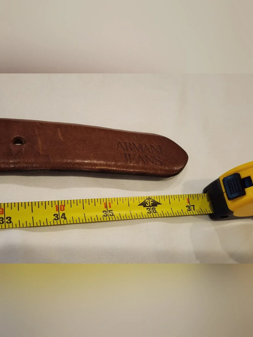 Armani Jeans Men's Brown Leather Belt